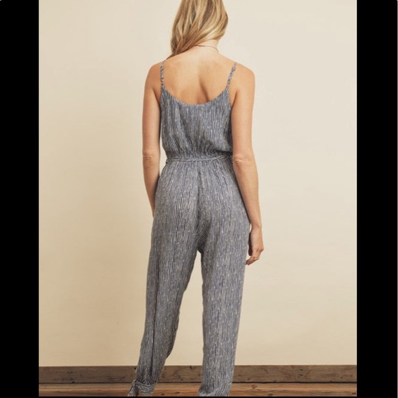 Lulu's Blue Striped Jumpsuit - Picture 3 of 8